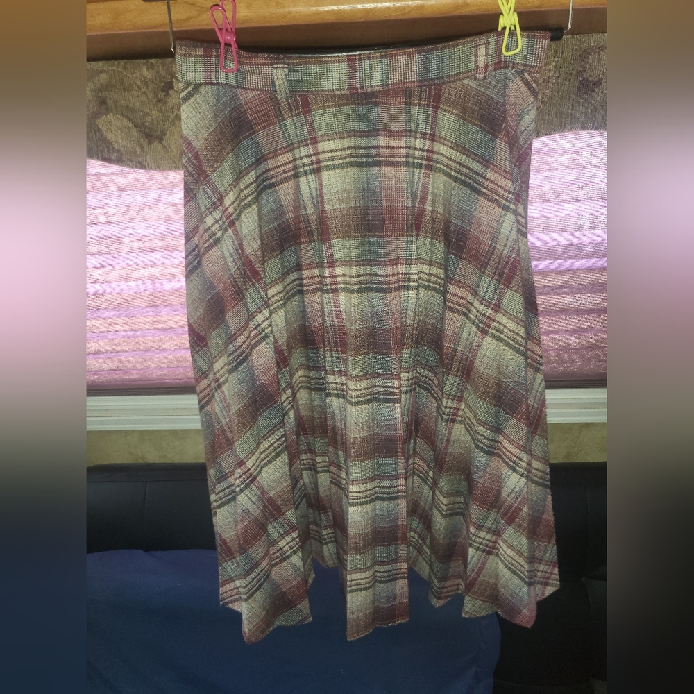 Vintage pleated skirt wool blend